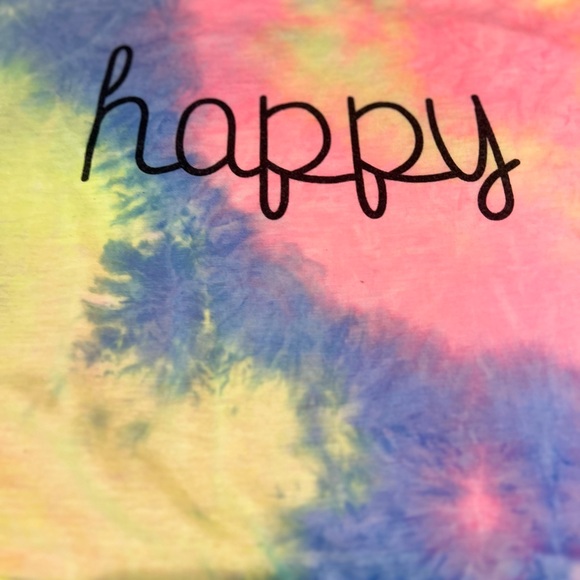 Women’s Oversized Happy Shirt-  Tie Die Size Medium - Picture 2 of 4